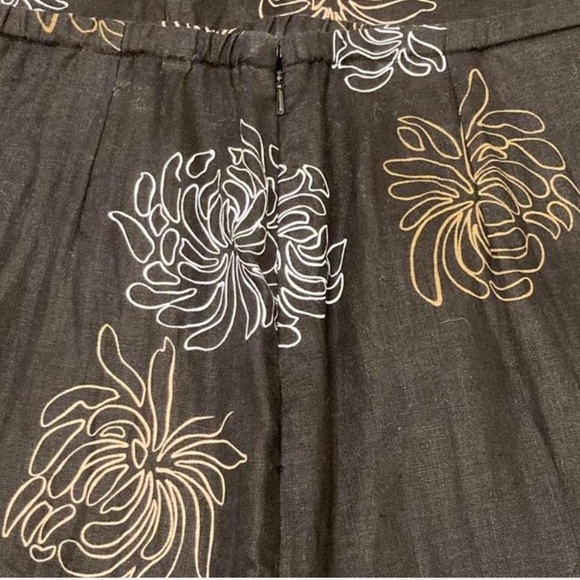 Vintage 90’s 100% Linen Floral Maxi Skirt Grunge Whimsygoth Fairy Women’s Small - Picture 3 of 7